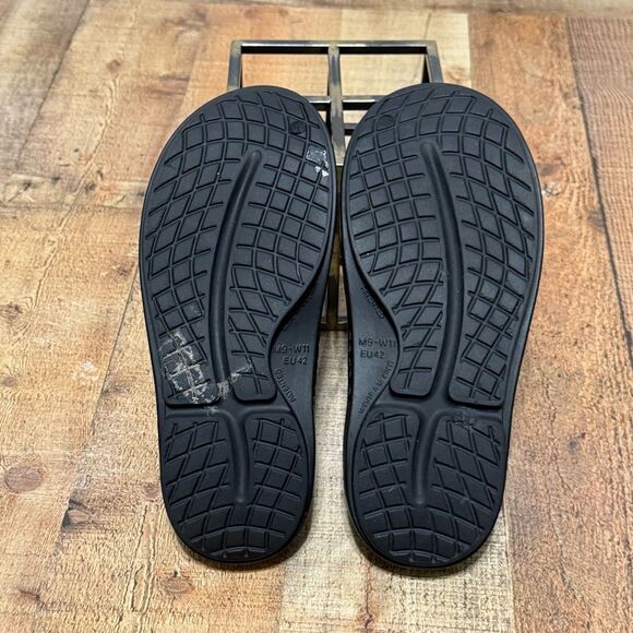 OOFOS OOcloog Recovery Slip On Clogs Comfort Black M9 W11 - Picture 10 of 12